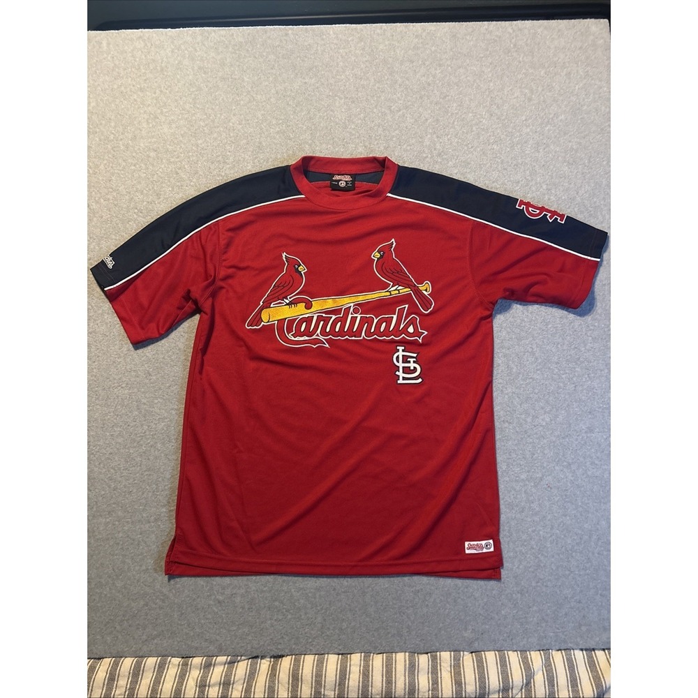 Stitches St Louis‎ Cardinals Pullover Jersey Men's L Red Very Good Cond.